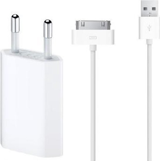 Penelope zweer Nieuwe betekenis iPhone 4 / 4s lader - USB Adapter/Oplader en 30-pin kabel ( iPod en iPad 1  / 2 / 3) | bol.com