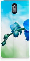 Nokia 3.1 (2018) Standcase Hoesje Design Orchidee Blauw