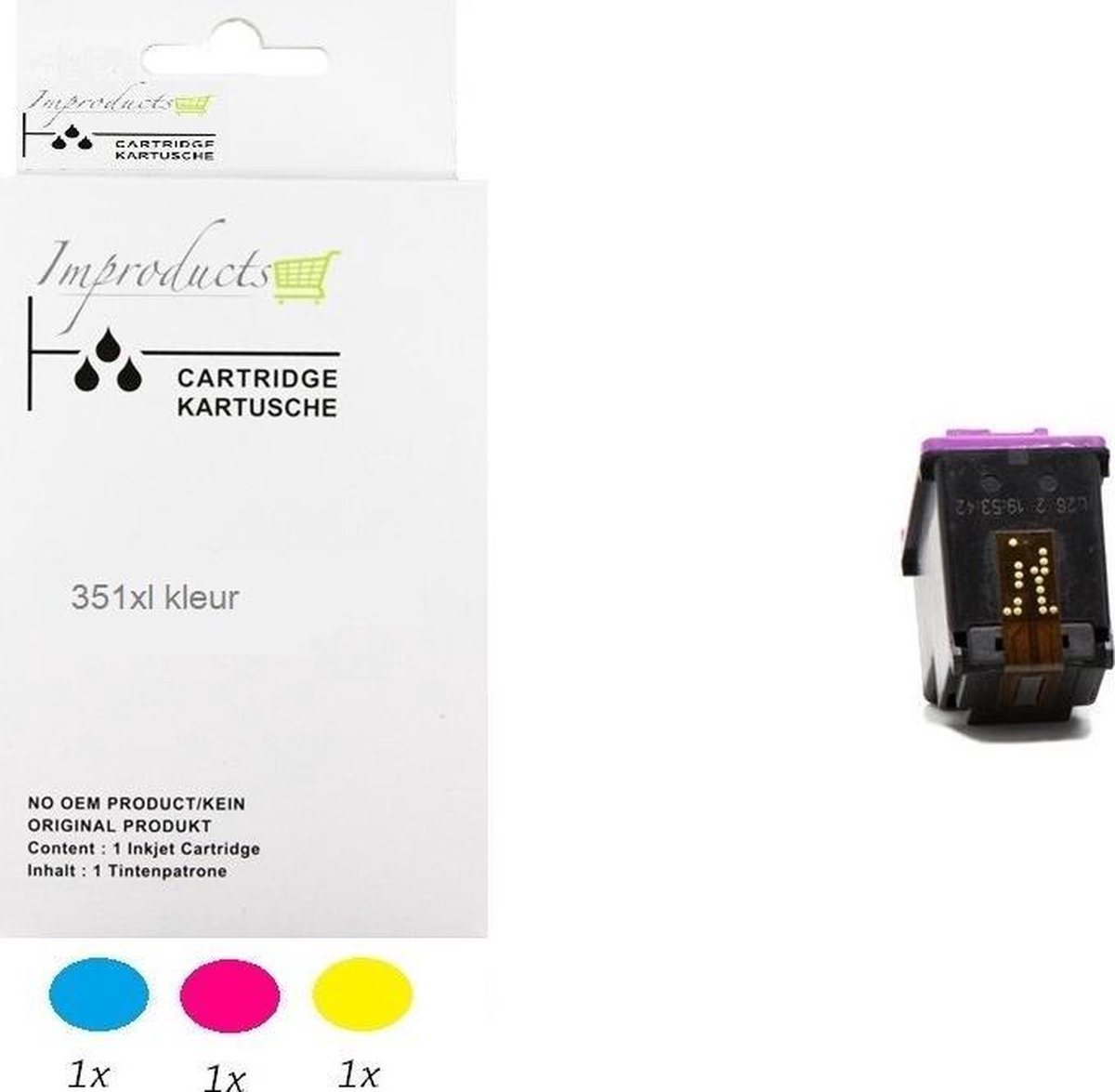 Improducts® Inkt cartridges - Alternatief Hp 351 / 351XL CL CB338EE
