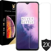 Screenprotector geschikt voor OnePlus 7 - Gehard Glas Beschermglas Tempered Glass Screen Protector - 2 Stuks