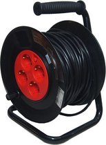 Boîte à câble 40 mètres de câble de rallonge Bobine de câble de rallonge avec 4 prises de terre