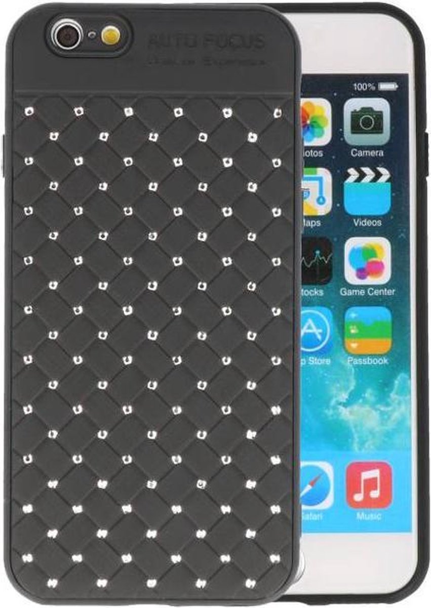 Witte Chique Hard Cases - Hoesje Geschikt voor iPhone 6 Zwart
