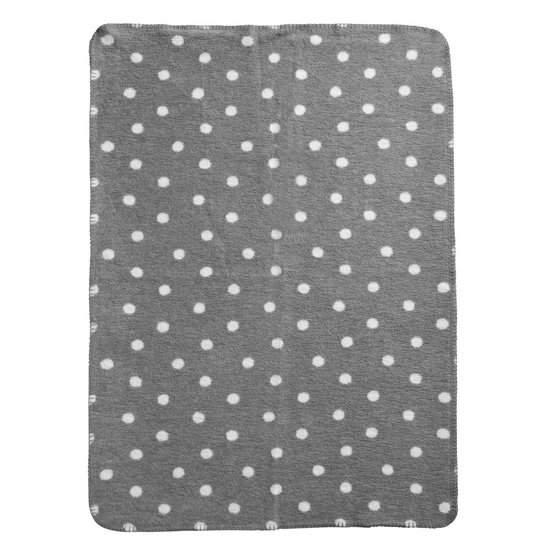 Meyco Classic Stip - Ledikantdeken 100x150 cm - Grijs/wit