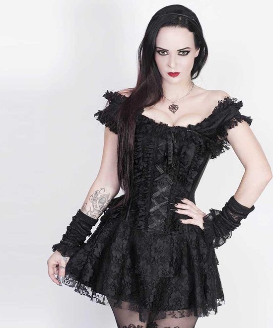 Attitude Corsets Korte korset -3XL- Burlesque dress short Gothic, vampire,... | bol.com