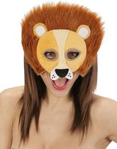 WIDMANN - Pluche leeuwen halfmasker voor volwassenen