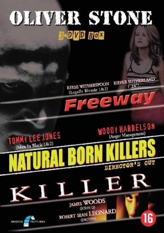 3-DVD box met de films Freeway, Natural Born Killers en Killer. Met o.a. Oliver Stone, Reese Witherspoon, Kiefer Sutherland, Tommy Lee Jones, Woody Harrelson.