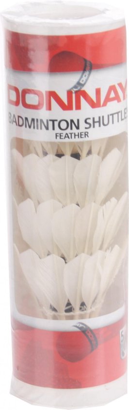 Donnay Badminton Shuttles Veren Wit 5 Stuks