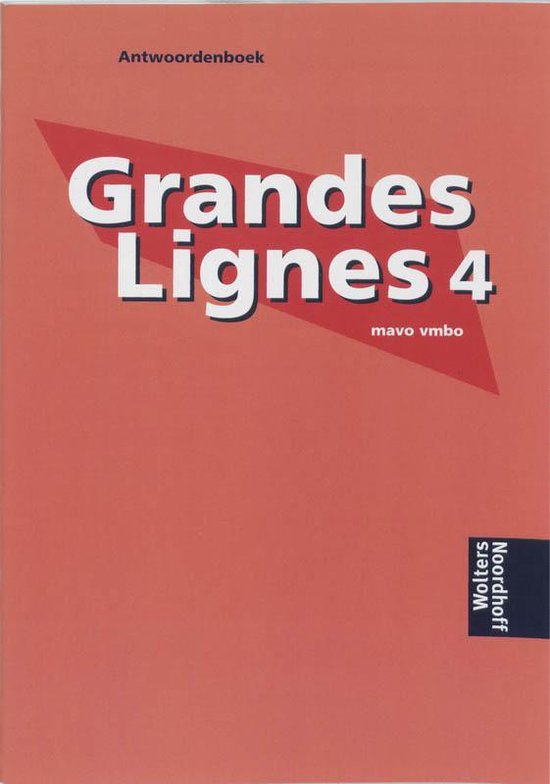 Grandes Lignes 3/4 Mavo vmbo Antwoordenboek 4 9789001499266 Knop Boeken