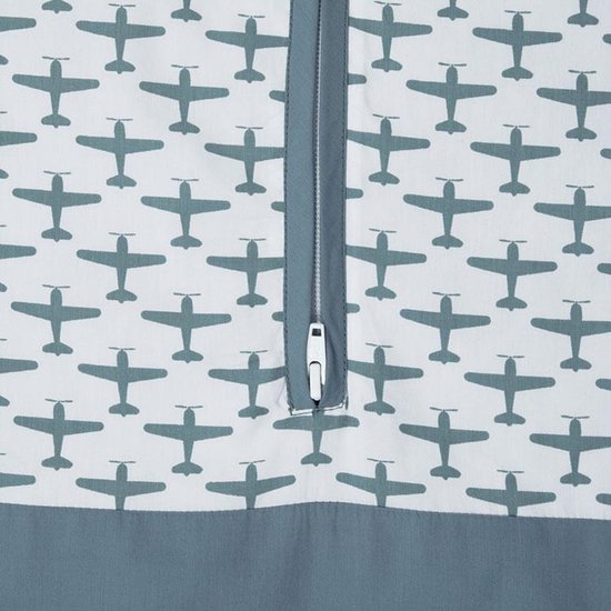 Taftan - Slaapzak Winter - Vliegtuigjes - 70 / 90 cm - grijs blauw