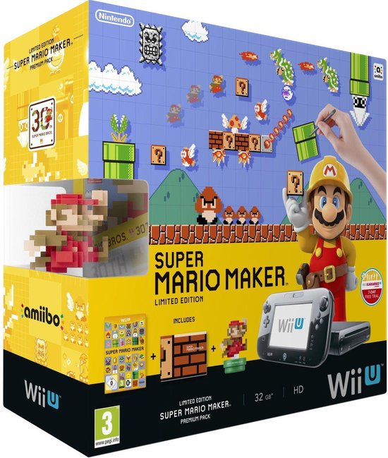 baai Pathologisch Bladeren verzamelen Nintendo Wii U Super Mario Maker Premium Console - 32GB - Zwart - Wii U |  bol.com