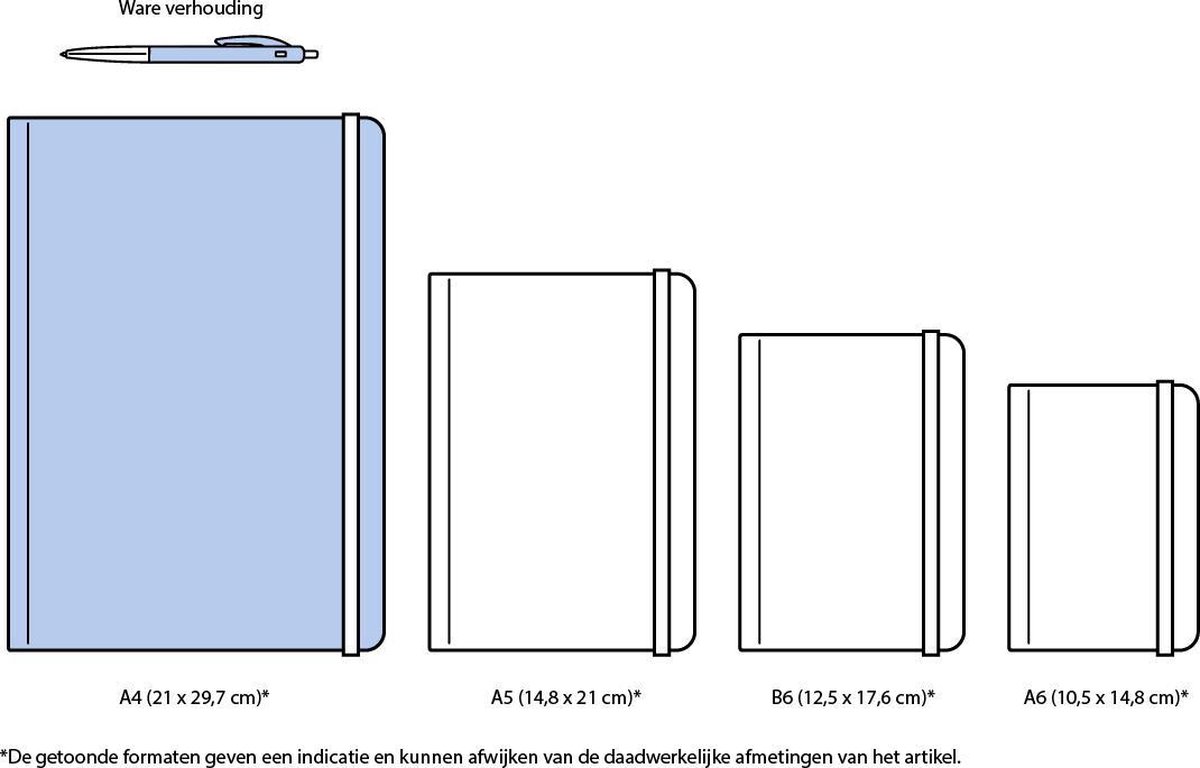 bol.com | Schrift A4 Harde Kaft Gelinieerd Zwart