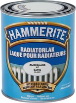 Hammerite Radiatorlak - Satin - Wit - 0.75L