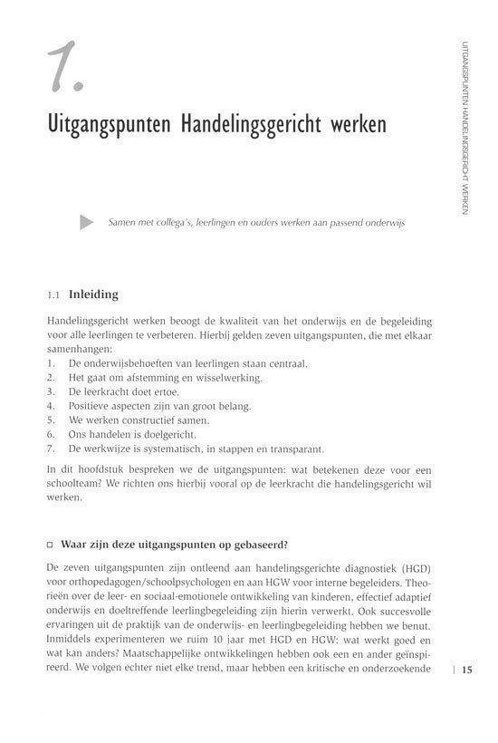 Handelingsgericht werken: een handreiking voor het schoolteam