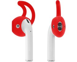 KELERINO. Anti-slip siliconen earhooks / earhoox / oorhaken geschikt voor Airpods 1 & 2 - Rood