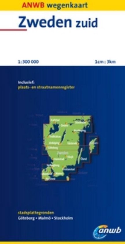 Cover van het boek 'ANWB Wegenkaart Zweden zuid'