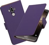 BestCases.nl Huawei Mate 9 Effen booktype cover Paars