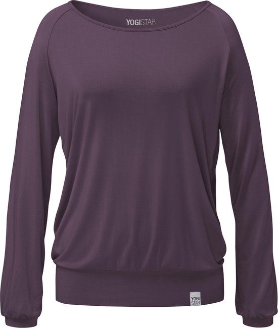 Yoga-Longsleeve "ala" - elderberry XL Loungewear shirt YOGISTAR