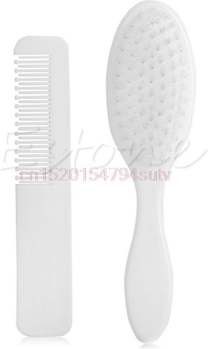 Babyborstel en babykam - Wit - Zeer zachte haartjes - Voor baby's Babyborstel en babykam - Wit - Zeer zachte haartjes - Voor baby's