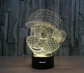 Hewec® Optische 3D illusie lamp Super Mario
