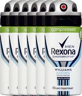 Bol.com Rexona Men Williams F1 - 6 x 75 ml - Deodorant Spray aanbieding