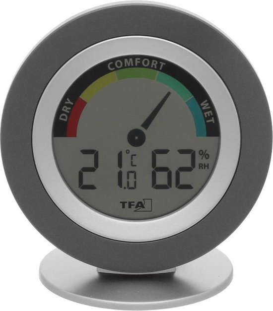 TFA digitale thermo hygrometer - rond | bol.com