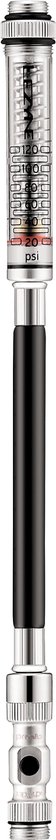 Lezyne ABS Pen Gauge - Custom luchtdrukmeter - Voor pompen met draadslang aansluiting - Schroefdraad verbinding - 100% Aluminium - Zwart/Zilver