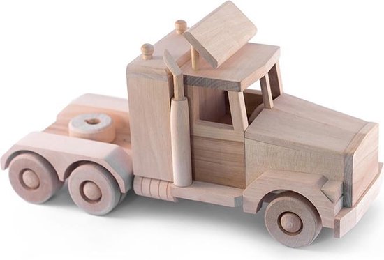 lezing Lauw Nauw Berky - Houten speelgoed Grote vrachtauto | bol.com