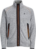 Jack & Jones Core Hopper Fleece Vest Heren Sportvest - Maat M  - Mannen - grijs/zwart/oranje