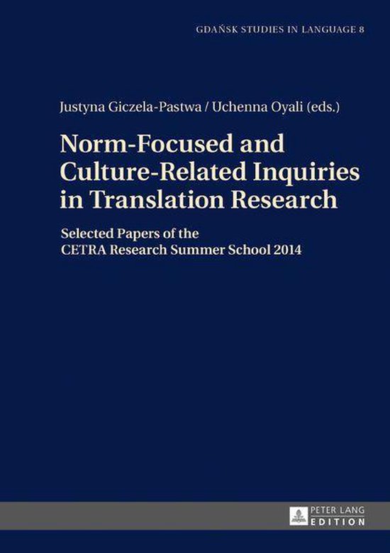 Gdansk Studies in Language 8 - Norm-Focused and Culture-Rela ... - cover
