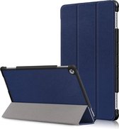 Tri-Fold Book Case met Wake/Sleep - Geschikt voor Huawei MediaPad M5 Lite 10 Hoesje - Blauw