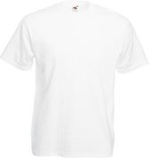5 witte Fruit of the Loom t-shirts maat 3XL