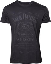 JACK DANIEL'S - T-Shirt - Black Classic Logo 'FOIL PRINT' Men (S)