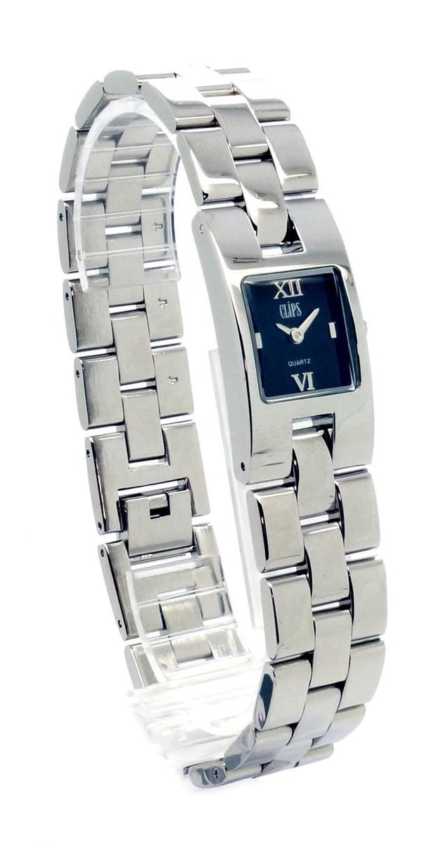 Clips 553-2002-48 Horloge - Staal - Zilverkleurig - Ø 25 mm