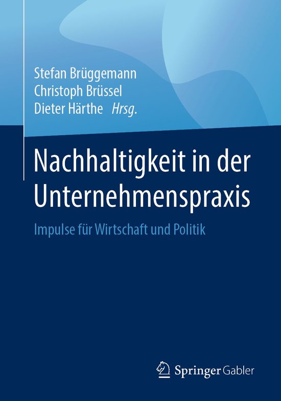Nachhaltigkeit in der Unternehmenspraxis - cover