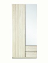 Kesta - New-York Kledingkast met spiegel deur lichthout - Bruin
