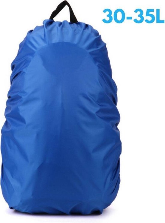 Foto: Flightbag waterdichte 35 liter regenhoes regencover voor backpack of rugzak blauw