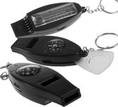 Fitgear survival 4 in 1 signaal fluit - kompas - vergrootglas - thermometer