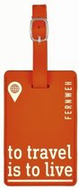 Moses Kofferlabel To Travel Is To Live 11 X 7 Cm Oranje