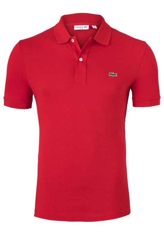 Lacoste Heren Poloshirt - Red - Maat S