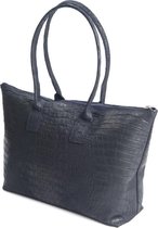 Handgemaakte Big Shopper Grijs Croc