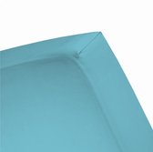Damai - Hoeslaken (tot 25 cm) - Double Jersey - 160 x 200/210/220 - 180 x 200/210 cm - Turquoise