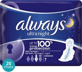 Always Ultra Night Maandverband (Voordeelverpakking) - 20 x 7 stuks (140 stuks)