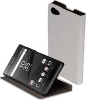 Wit slim booktype flipcover Sony Xperia Z5 hoesje