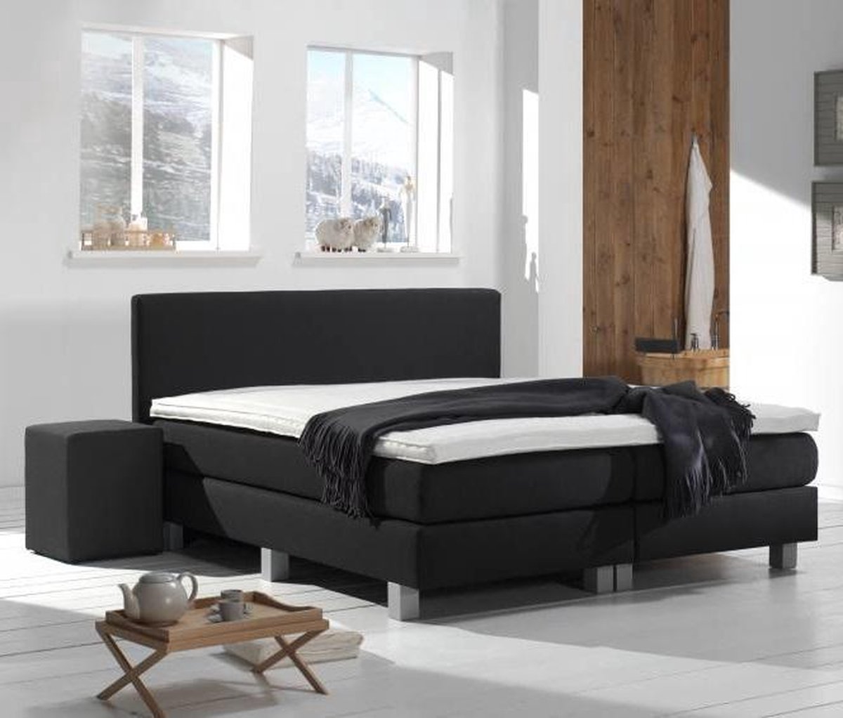 Boxspring Victory - 180x220 cm - Bonellvering - Chicago Zwart