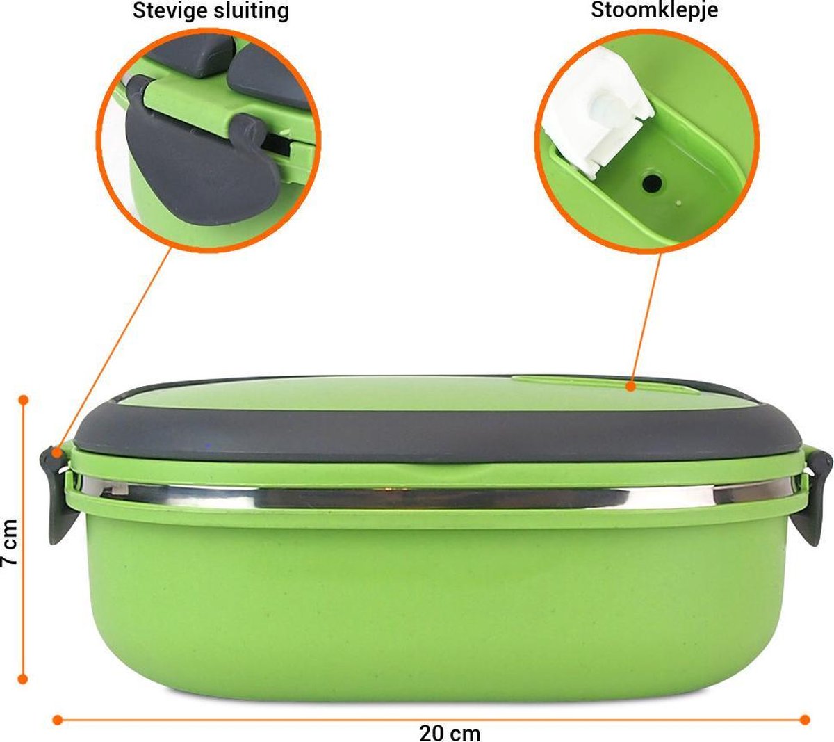 Vannons - Lunchbox - Warmhoudbakje - Lunchbox voor warme gerechten -  Bewaarbakje - Met... | bol.com