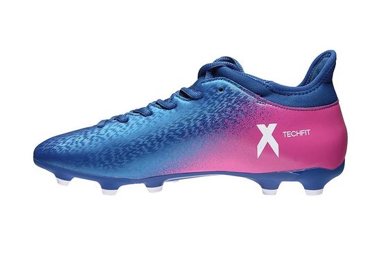 adidas - X 16.3 FG - Voetbalschoenen - Blauw/Roze - maat 39 1/3 | bol.com