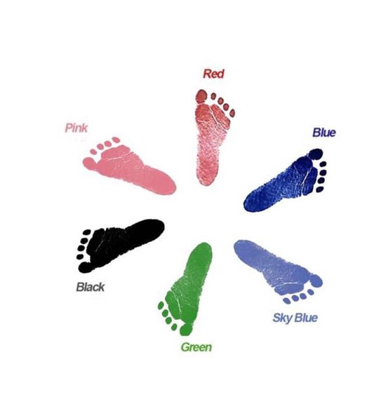 Baby voet en handafdruk | inktpad | zwart — afbeelding 2
