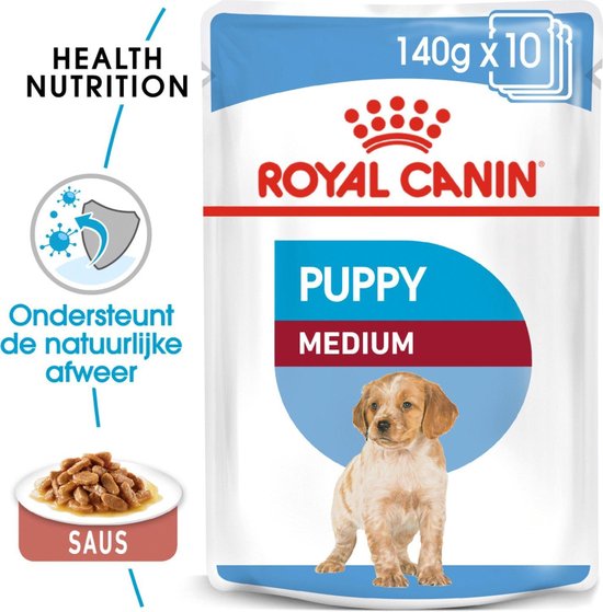 Royal Canin Shn Medium Puppy Pouch Hondenvoer 10 x 140 g | bol.com