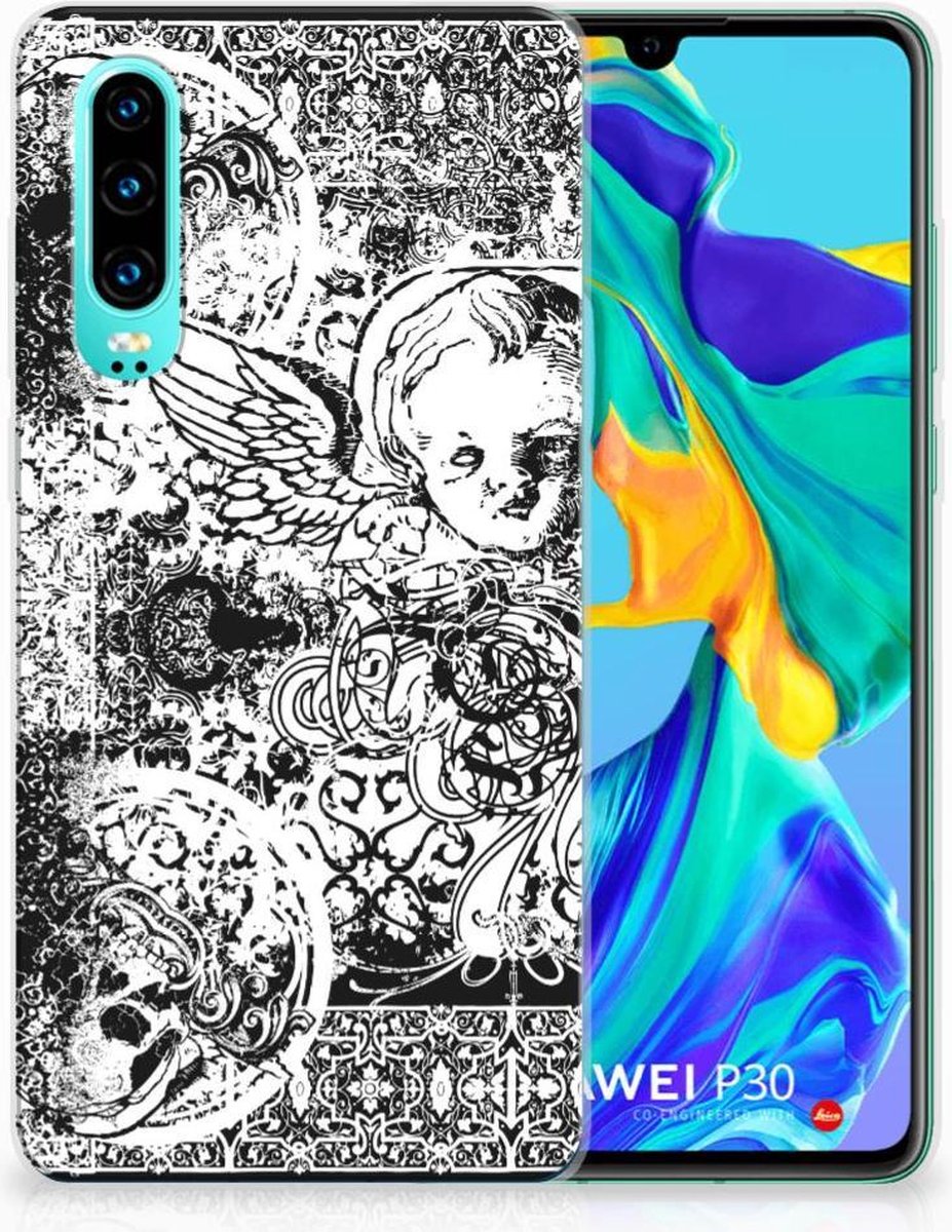 TPU Hoesje voor Silicone Back Case Huawei P30 Skulls Angel