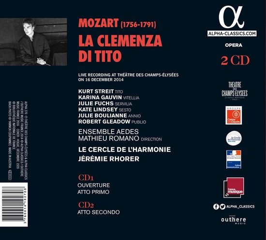 Le Cercle De L'harmonie & Jérémie Rhorer - La Clemenza Di Tito (CD)